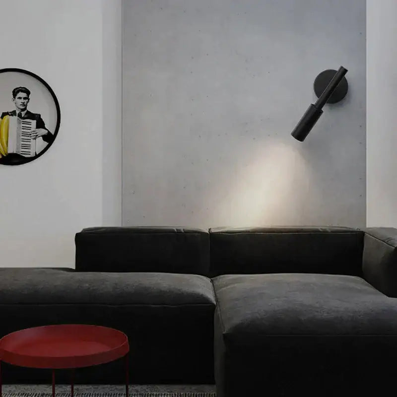 Modern matte black adjustable led wall lamp bedroom reading light