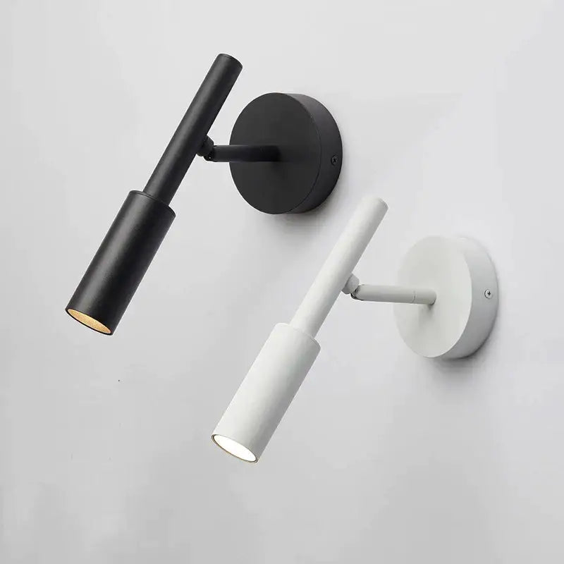 Modern matte black adjustable led wall lamp bedroom reading light
