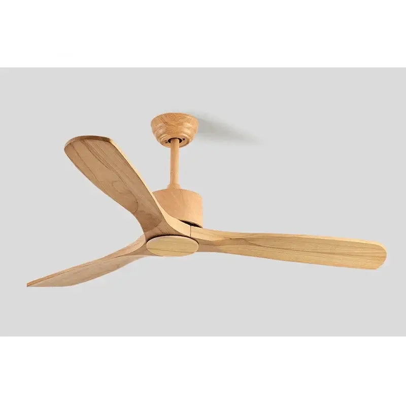 Modern matte black and dark brown wooden ceiling fan living room