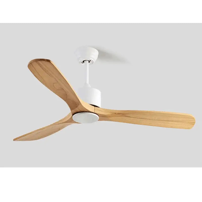 Modern matte black and dark brown wooden ceiling fan living room