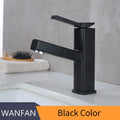 Modern matte black basin faucet bathroom rectangular mixer tap