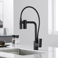 Modern matte black brass flexible 3 way kitchen filter tap mixer