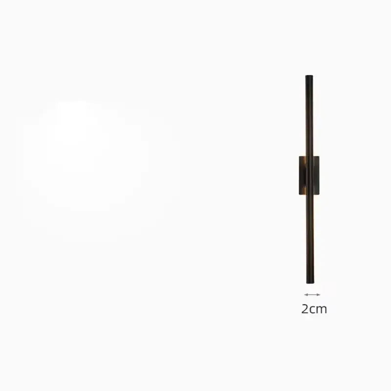 Modern matte black & brass gold led wall light bedroom sconce