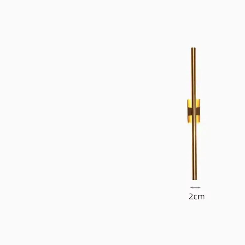 Modern matte black & brass gold led wall light bedroom sconce