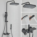 Modern matte black & grey digital shower faucet set bathroom rainfall