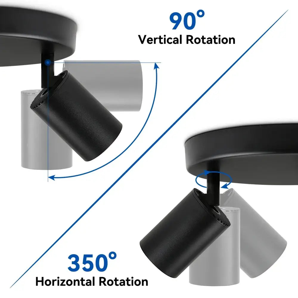 Modern matte black gu10 led ceiling light for dining rooms