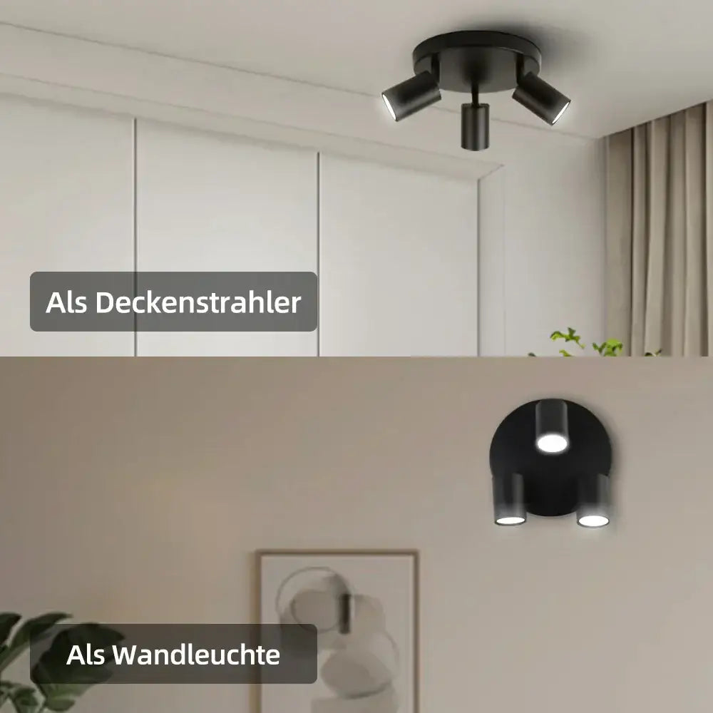 Modern matte black gu10 led ceiling light for dining rooms