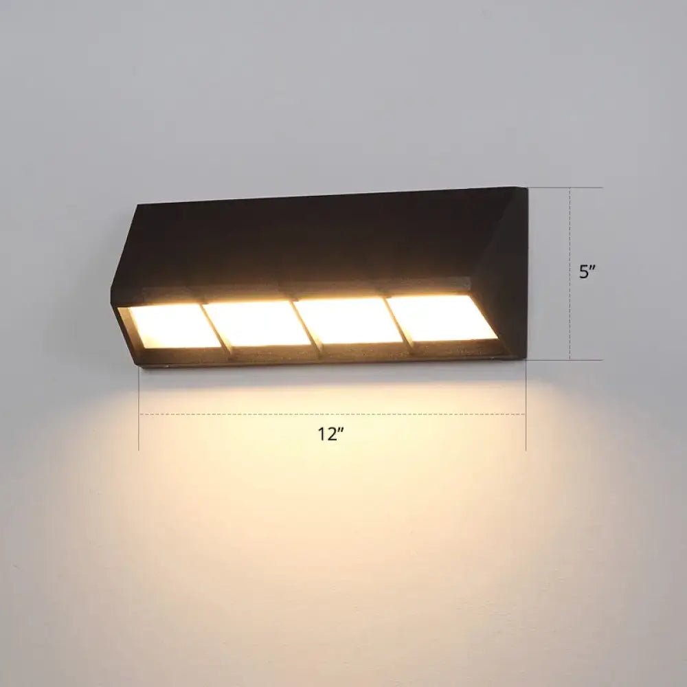 Modern matte black led outdoor wall sconce 110v-120v light fixture