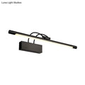Modern matte black led vanity lamp warm white bathroom light