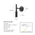 Modern matte black led wall lamp reading light – bedroom spotlight