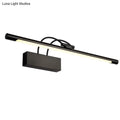 Modern matte black led wall light bathroom vanity sconce
