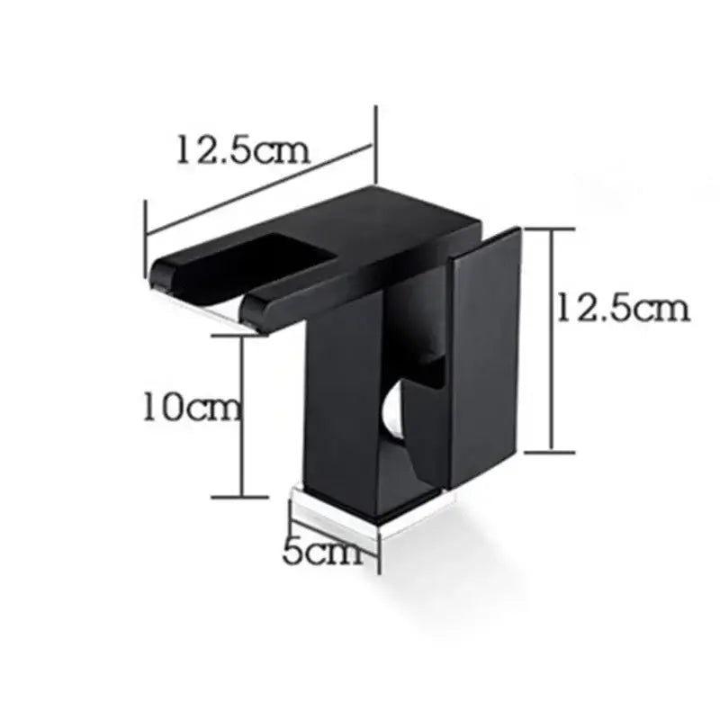 Modern matte black led waterfall basin faucet bathroom mixer tap
