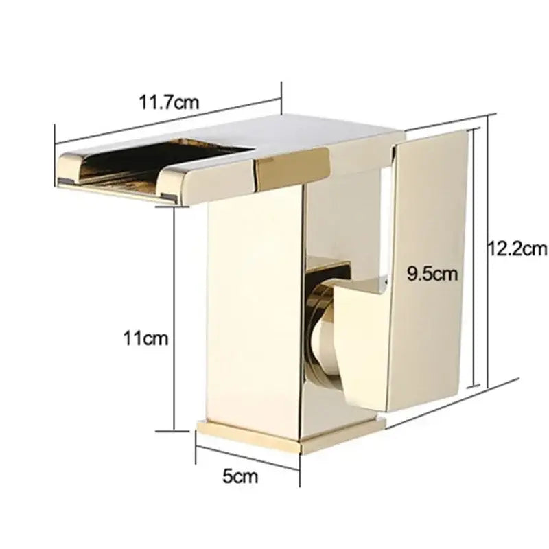 Modern matte black led waterfall basin faucet bathroom mixer tap