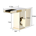 Modern matte black led waterfall basin faucet bathroom mixer tap