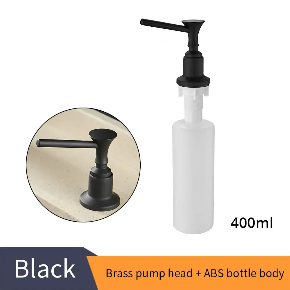 Modern matte black liquid soap dispenser kitchen lever handle
