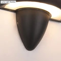 Modern matte black mushroom led wall sconce porch light