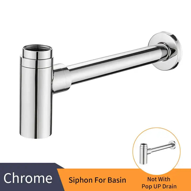 Modern matte black round bottle trap with pop up drain bathroom