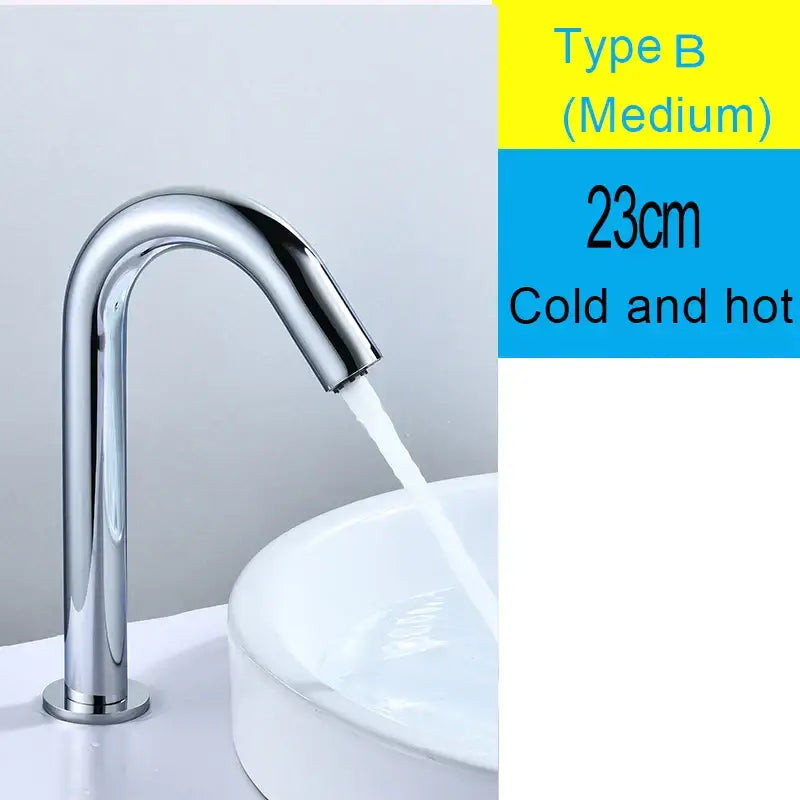 Modern matte black sensor faucet bathroom automatic basin tap