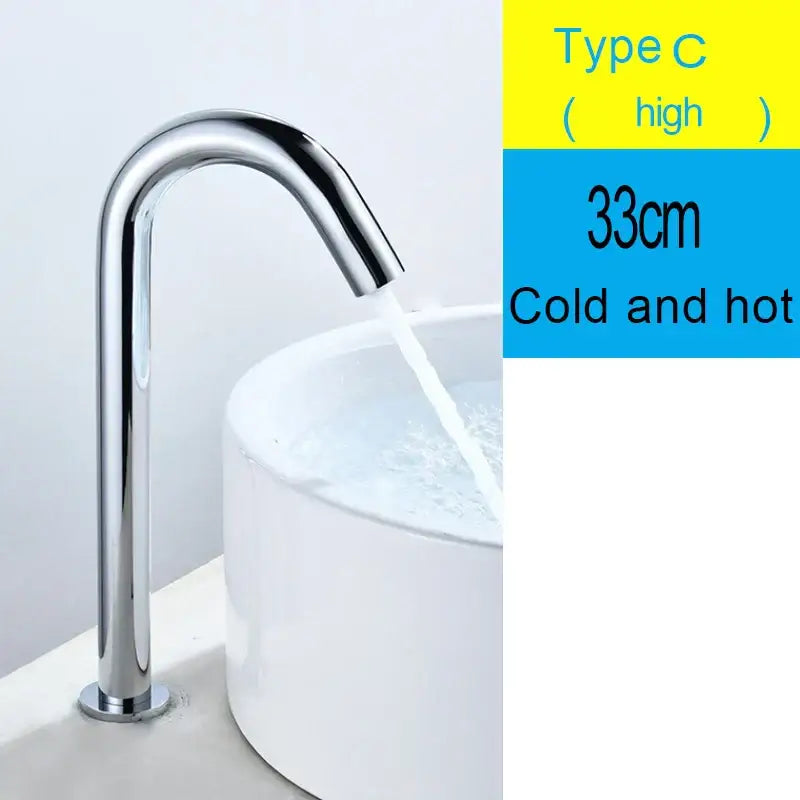 Modern matte black sensor faucet bathroom automatic basin tap