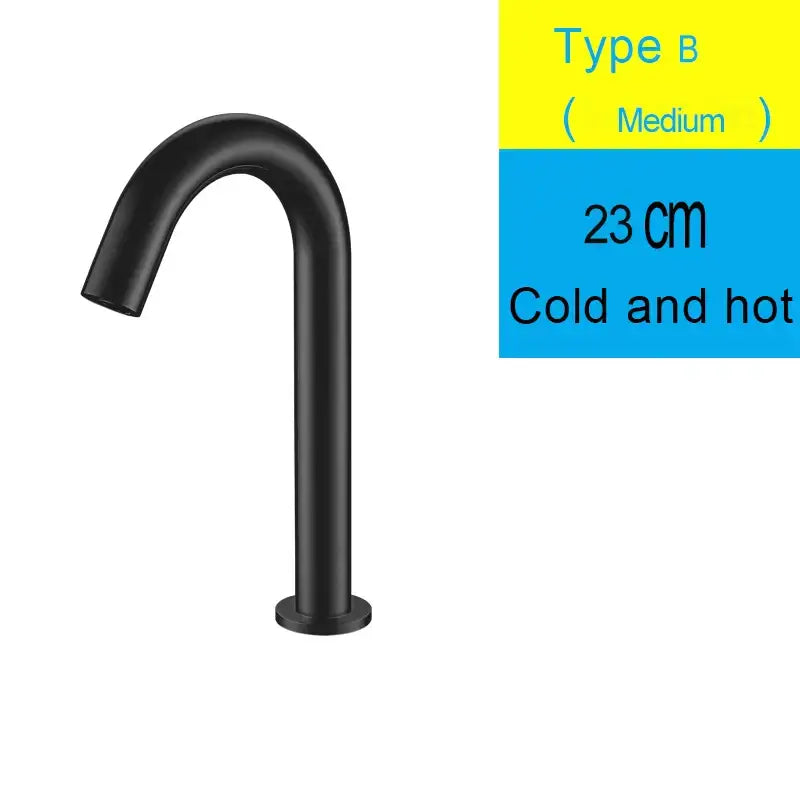 Modern matte black sensor faucet bathroom automatic basin tap