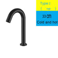 Modern matte black sensor faucet bathroom automatic basin tap
