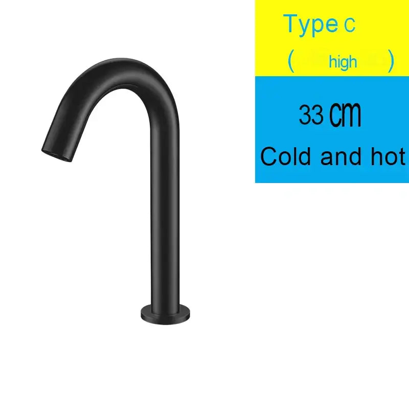 Modern matte black sensor faucet bathroom automatic basin tap