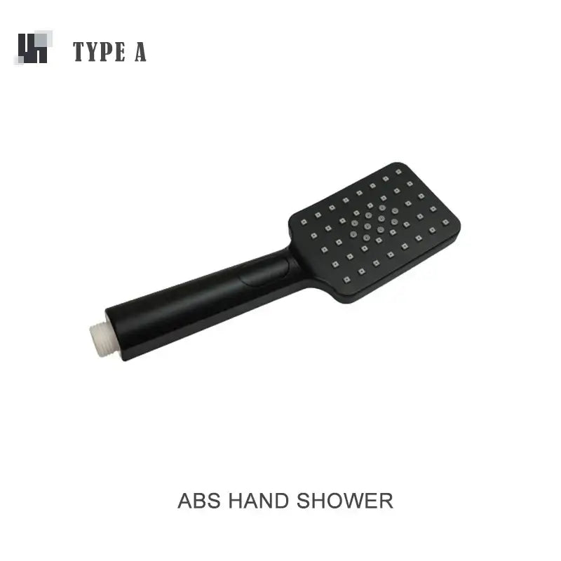 Modern matte black shower slider rail set bathroom rainhead