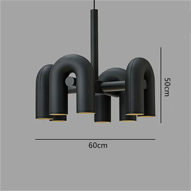Modern matte black & silver tube wall lamp bedroom sconce