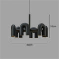 Modern matte black & silver tube wall lamp bedroom sconce