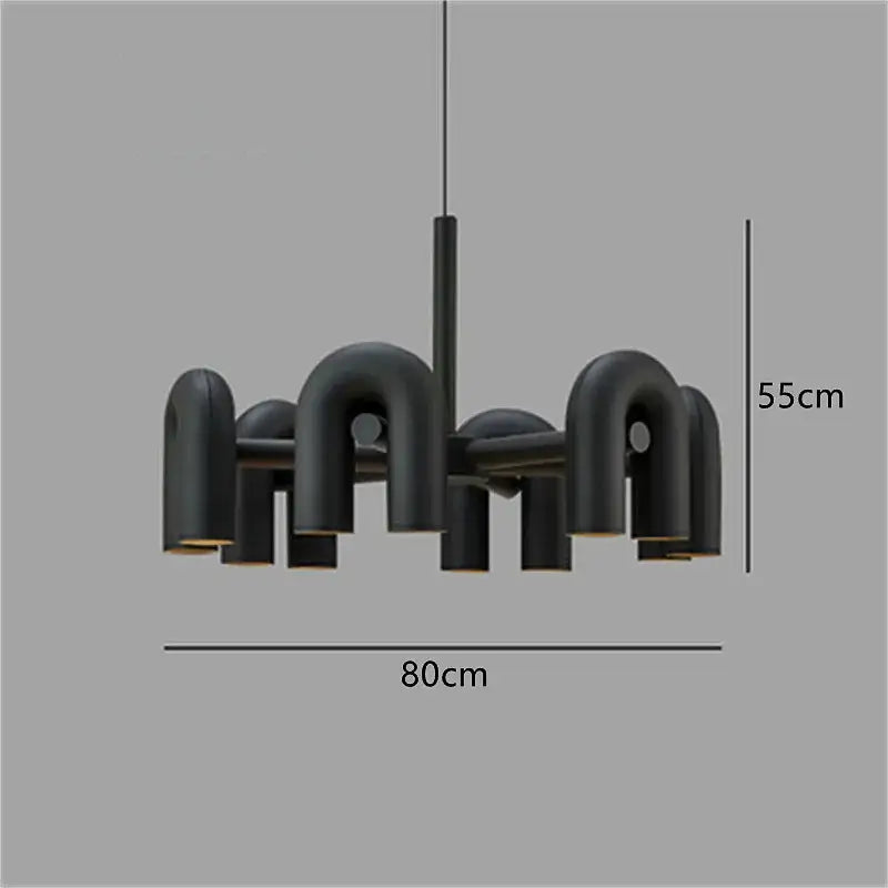 Modern matte black & silver tube wall lamp bedroom sconce