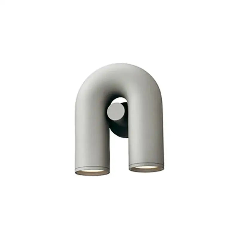 Modern matte black & silver tube wall lamp bedroom sconce