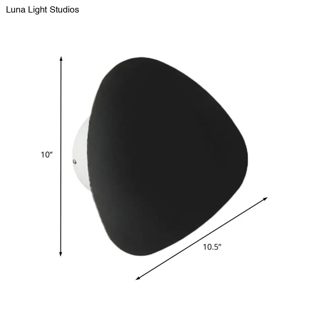 Modern matte black triangle wall lamp for corridor