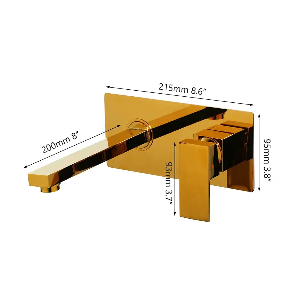 Modern matte black wall mounted basin faucet bathroom mixer