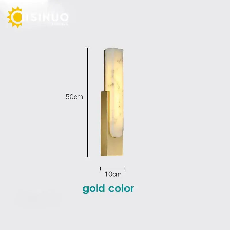 Modern matte gray and white led marble wall sconce living room light