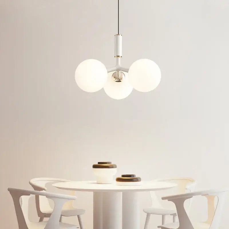 Modern matte red decorbites glass ball pendant – living room lighting fixture