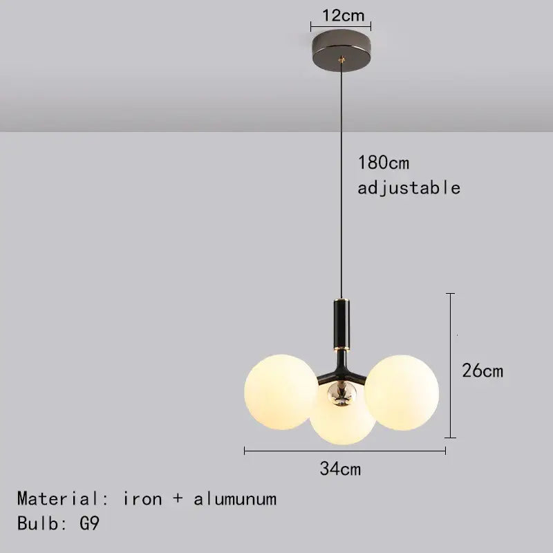 Modern matte red decorbites glass ball pendant – living room lighting fixture