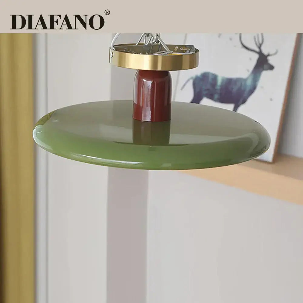 Modern matte white & brass led ceiling light for living room