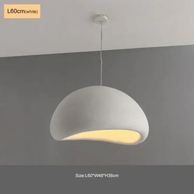 Modern matte white industrial wind chandelier bedroom pendant light