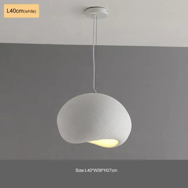 Modern matte white industrial wind chandelier bedroom pendant light