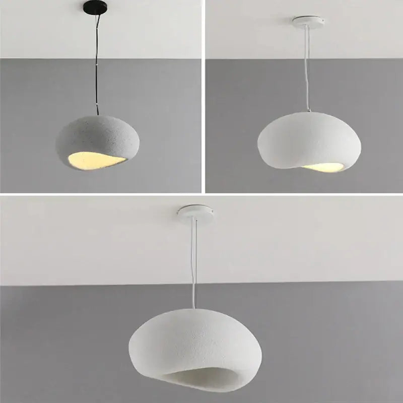 Modern matte white industrial wind chandelier bedroom pendant light