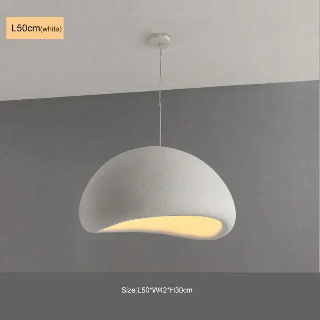 Modern matte white industrial wind chandelier bedroom pendant light