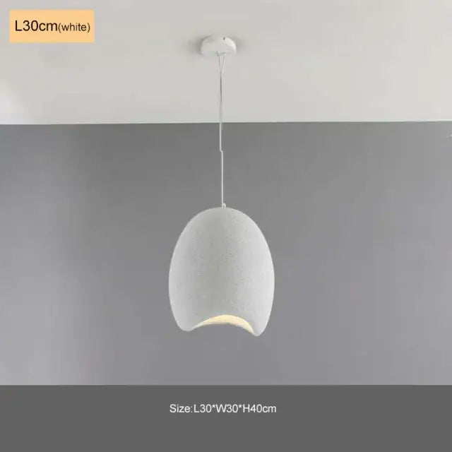 Modern matte white industrial wind chandelier bedroom pendant light