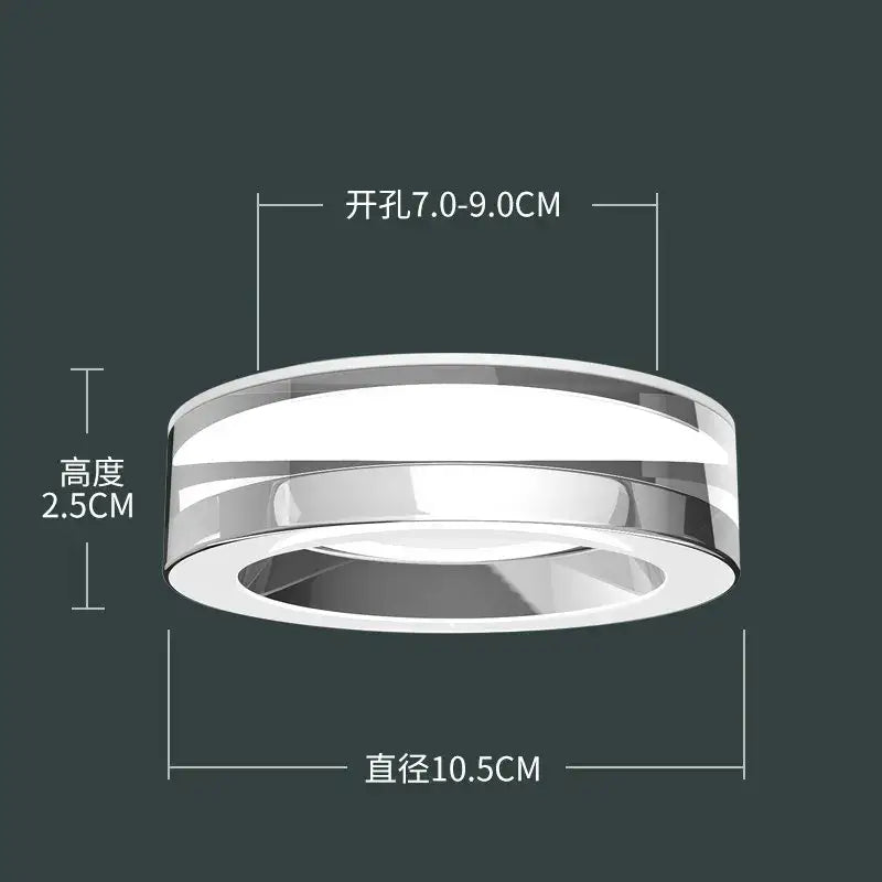Modern metallic crystal led ceiling spotlight bedroom light fixtures