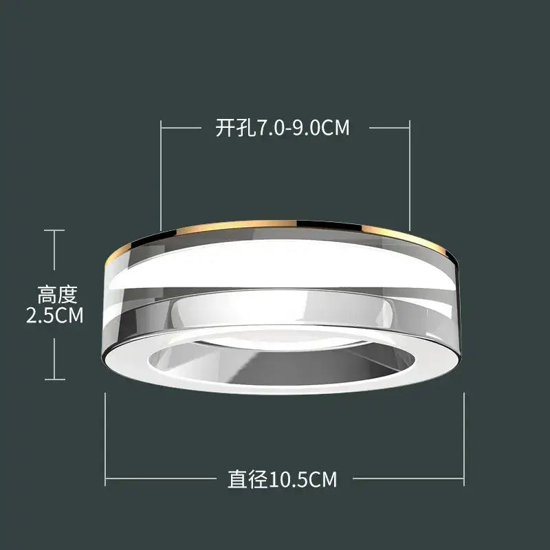 Modern metallic crystal led ceiling spotlight bedroom light fixtures