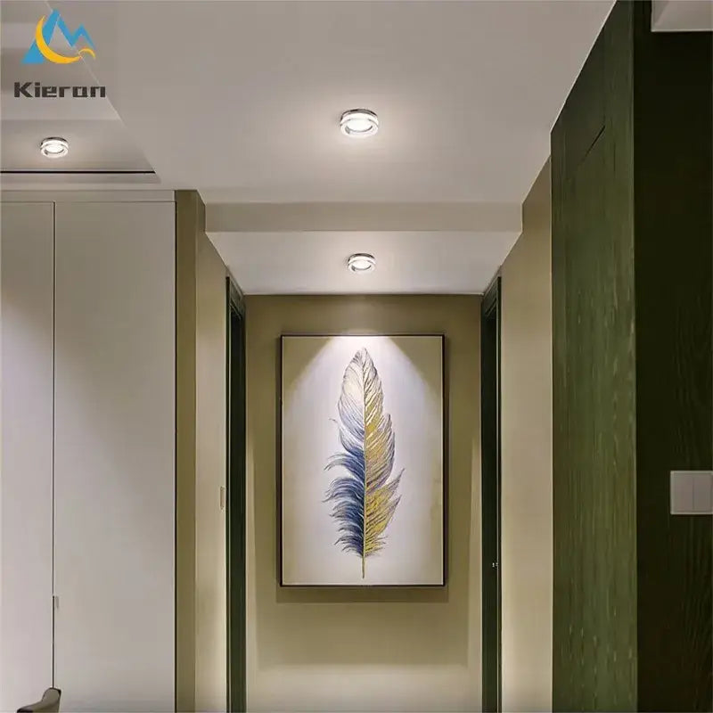 Modern metallic crystal led ceiling spotlight bedroom light fixtures