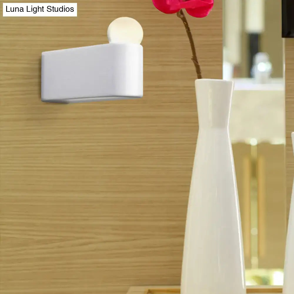 Modern milk glass ball wall lamp bedroom small medium sconcelight