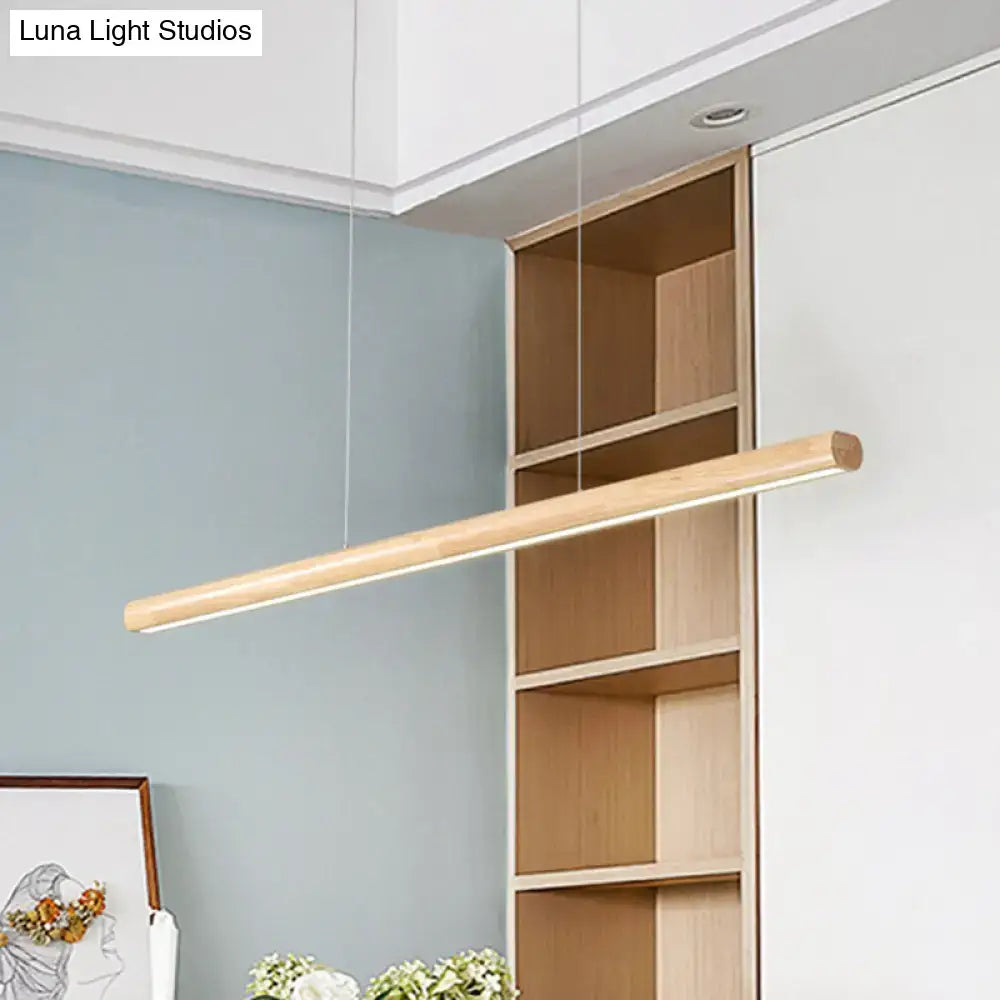 Modern minimalism woodwork island pendant light – dining room led