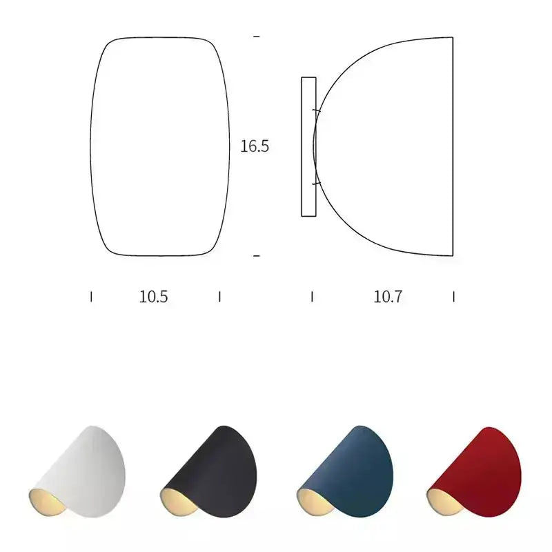Modern minimalist art decor rotating wall lamp bedroom sconce