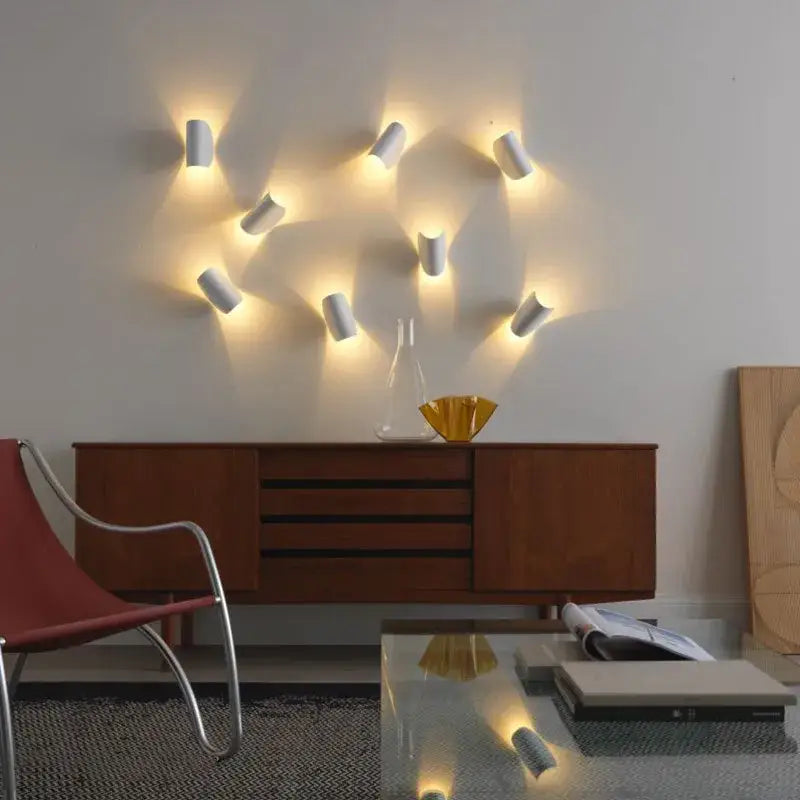 Modern minimalist art decor rotating wall lamp bedroom sconce