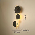 Modern minimalist backlit led wall clock sconce for living room
